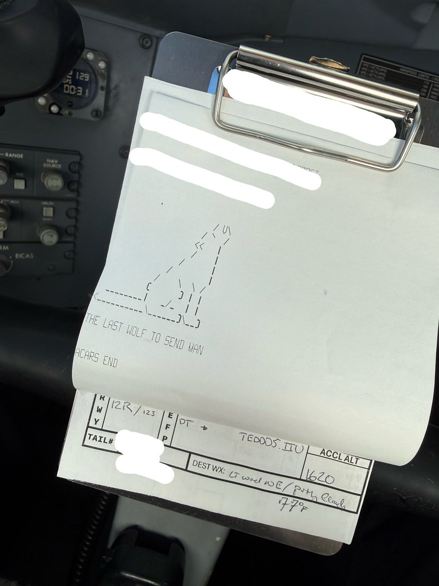 AviatorBlu's tweet photo. ACARS WOLF

The little things that make me happy.

#Aviation #Pilot #RegionalAirline https://t.co/PB4I5MWJK2