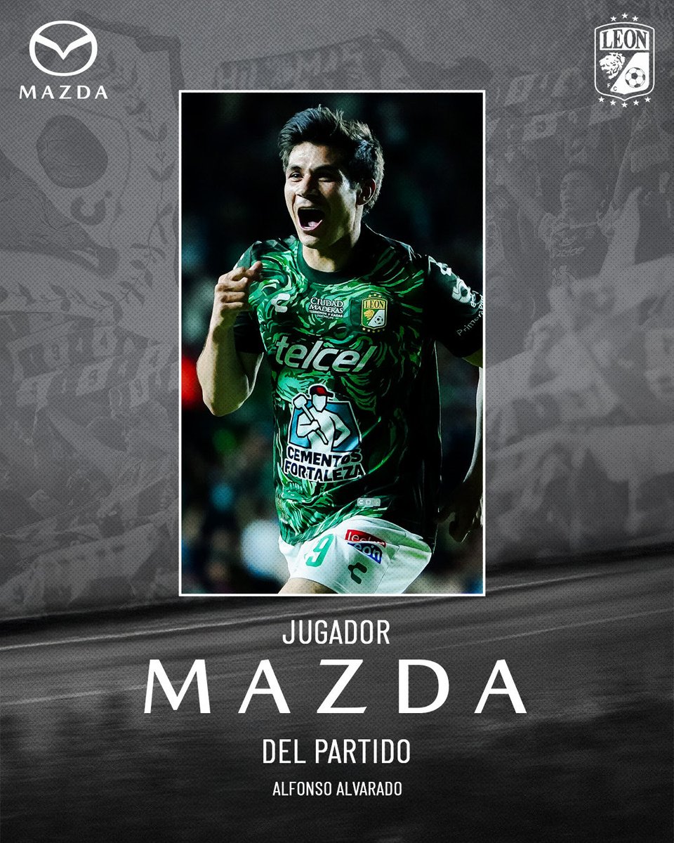clubleonfc's tweet photo. Con su gol de último minuto, Alfonso “Plátano” Alvarado es el JUGADOR @MazdaOficial.

Nuestro destino es el triunfo. https://t.co/SMJDE03BoC