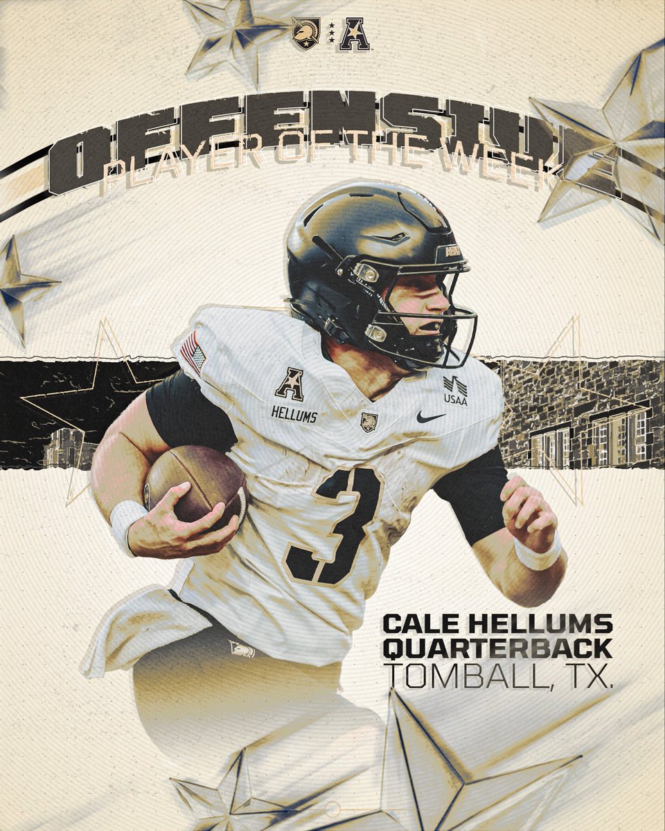CoachJeffMonken's tweet photo. Offensive player of the game w 3 TD’s 100+ rush
@ArmyWP_Football 
#LastOfTheHard
#AmericasTeam https://t.co/hyKYd13nKI