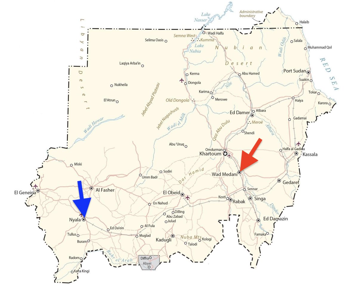 BSonblast's tweet photo. Today's quick update [Sep 27]:

- RSF drone strikes targeting a fuel depot near Wad Medani, Jezira State. 

- SAF drone strikes targeting RSF positions in Nyala, South Darfur. 

#KeepEyesOnSudan https://t.co/r86bQY3YCw