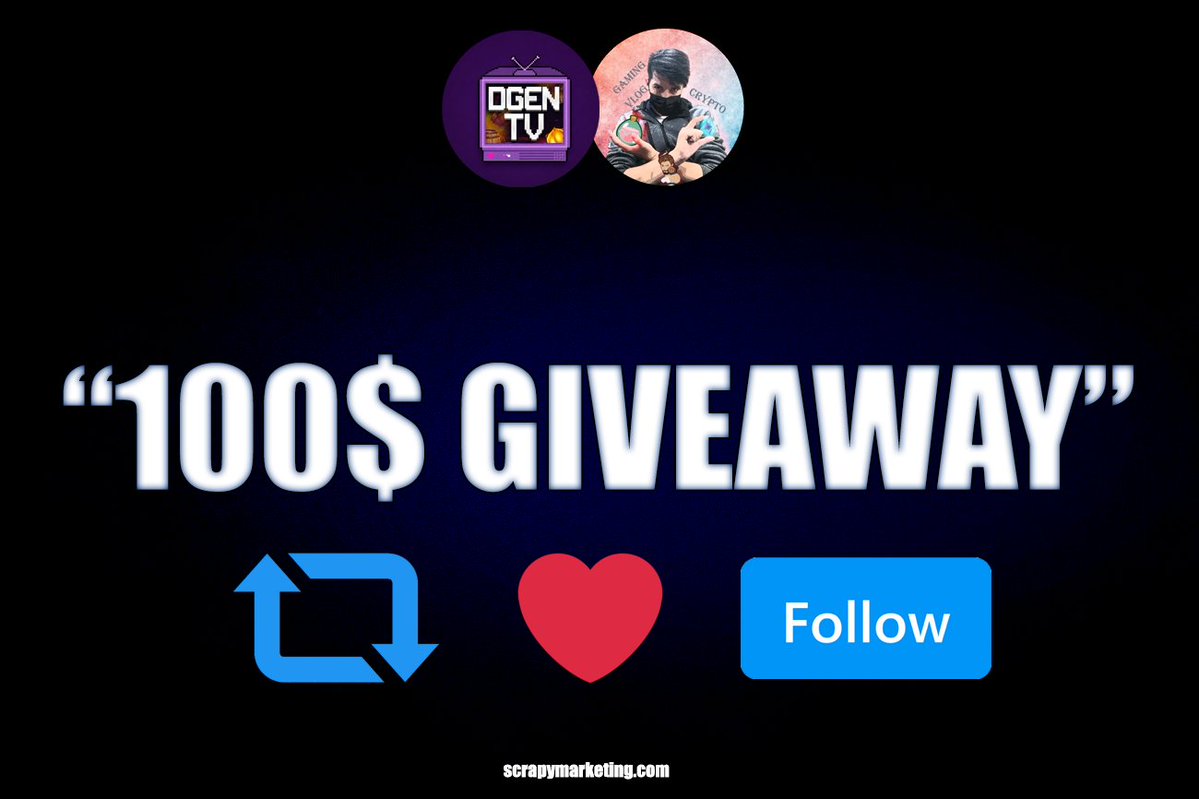 ScrapyCoCoTV's tweet photo. 🔥100$ CRYPTO GIVEAWAY🔥
50$ x 2 Winners!

 To Enter:
✅Retweet &amp; Like
✅Follow @DEGENNTV @DegenTvUpdates @ScrapyCoCoTV 
✅Tag 2 friends

Rolling 8 days!
Goodluck!!! https://t.co/HVUjFw6rjU