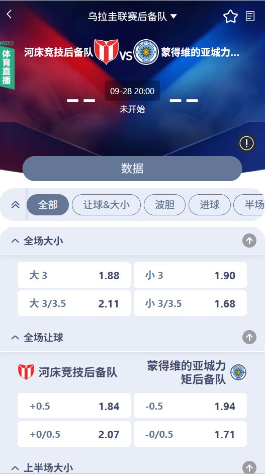 marineocean555's tweet photo. 比分：1-2、1-3、2-2 大小：大3
河床后备 vs 城力矩后备
乌拉圭后备联赛，客让半球，大小3。
河床后备近期防守崩，刚1-6负国民、客场4-1负马尔多纳多。力矩状态更好，客让半球合理。后备队对攻多，3球盘开得不高。
注册进群找到回家的路：
启胜体育开户：https://t.co/CAXo946zUR
入送金1.5%，投注返佣0.8%
每日赛事群：https://t.co/g6L43Usreg
进群领取红包福利