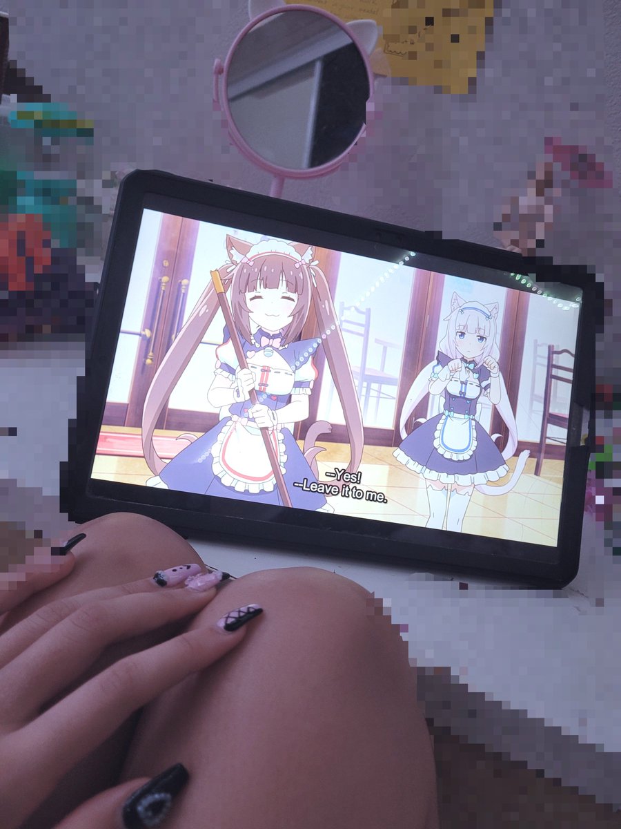 nixiecvtz's tweet photo. nekopara binge~ nyaa (=^>w<^=) !! https://t.co/74kOdmhWHR