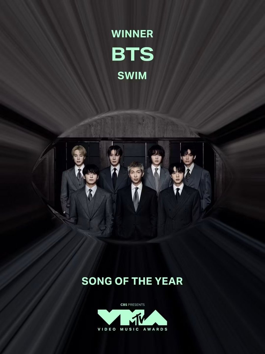 ARMY_BADA's tweet photo. 2026 MTV Video Music Awards

🏆방탄소년단 ‘SWIM’의 SONG OF THE YEAR 수상을 진심으로 축하합니다! 🎉💜

#SWIMSongOfTheYear
#방탄소년단_VMAs_올해의노래수상축하해 https://t.co/iMmXdY2OnD