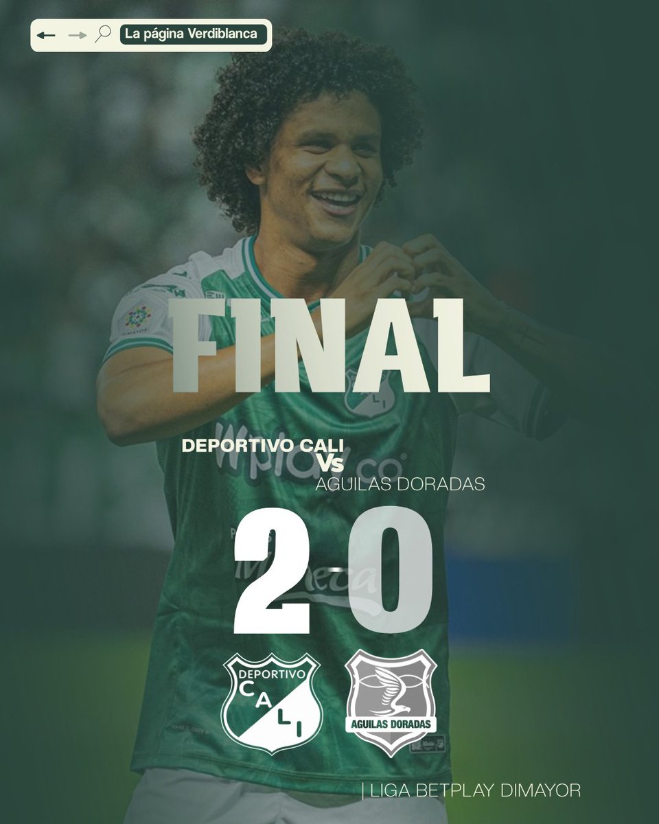 LPVerdiblanca's tweet photo. PARTIDAZO EN PALMASECA

Gano el Deportivo Cali en su casa y ahora es 2º en la tabla de posiciones. El cuadró azucarero paso años sin saber que era 4 victorias al hilo. 

Rafael Dudamel, vamos paso a paso. https://t.co/xD20SFr5FM