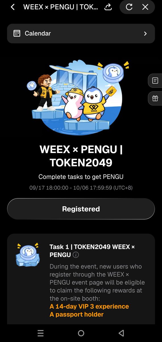AdiSJ234's tweet photo. @WEEX_Official #WEEXxPENGU 
Uid : 
8151795971
#weex #pengu #token2049 https://t.co/MQZD1DLnV5