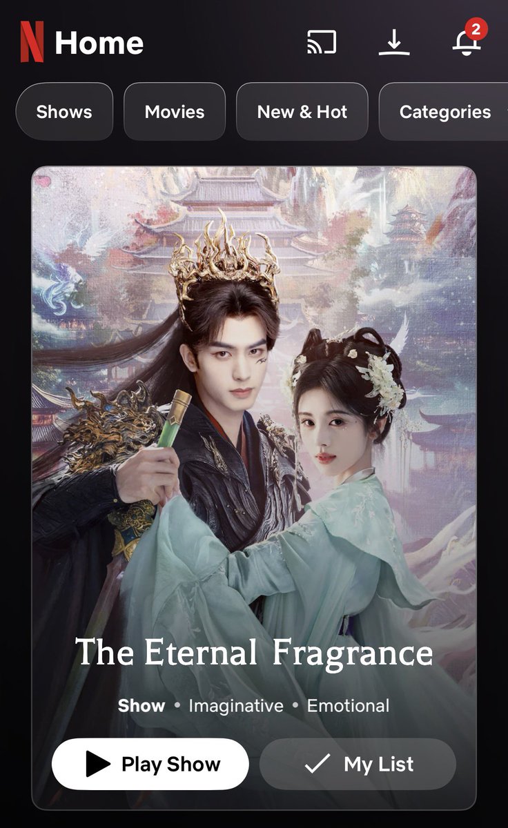 SWL99_update's tweet photo. 260928 | #TheEternalFragrance

The Eternal Fragrance, starring Song Weilong and Ju Jingyi is now available on Netflix! ✨

Song Weilong now has 6 dramas available on this platform under his profile 🎬❤️

#SongWeilong #宋威龙 https://t.co/8j1pZzKclP