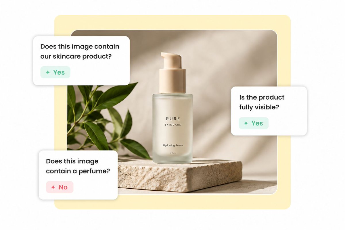 ImagekitIo's tweet photo. What if your DAM could check every asset against your own quality rules?

With AI Tasks in ImageKit DAM, teams can ask business-specific questions in plain English and use the answers to automatically tag assets or update metadata.

That can include checks like:
• Is the image blurred or grainy?
• Is the product fully visible?
• Does the image contain a person’s face?
• Does this asset meet our quality standards?

For yes/no checks, you can define what happens next based on the result. Assets can be tagged as production-ready, marked needs review, or flagged for manual review when needed.

This gives teams a more consistent way to handle image QC across large media libraries, while making it easier to surface assets that need attention.