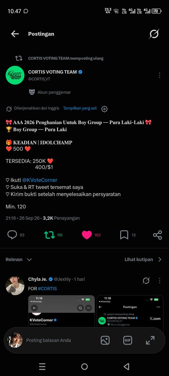 neish_ahnn01's tweet photo. @CORTIS_VT @KVoteCorner for #CORTIS https://t.co/Mle59uK7M4