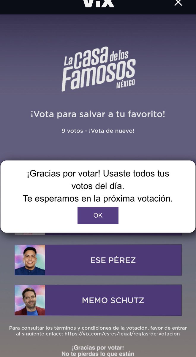 iCrelapze's tweet photo. @LaCasaFamososMx @VIX Alguien más que esté teniendo problemas en la plataforma para poder votar?? No me deja votar ni una, me marca como si ya hubiera utilizado mis 10 votos 😩 https://t.co/4PZNjdFjTG