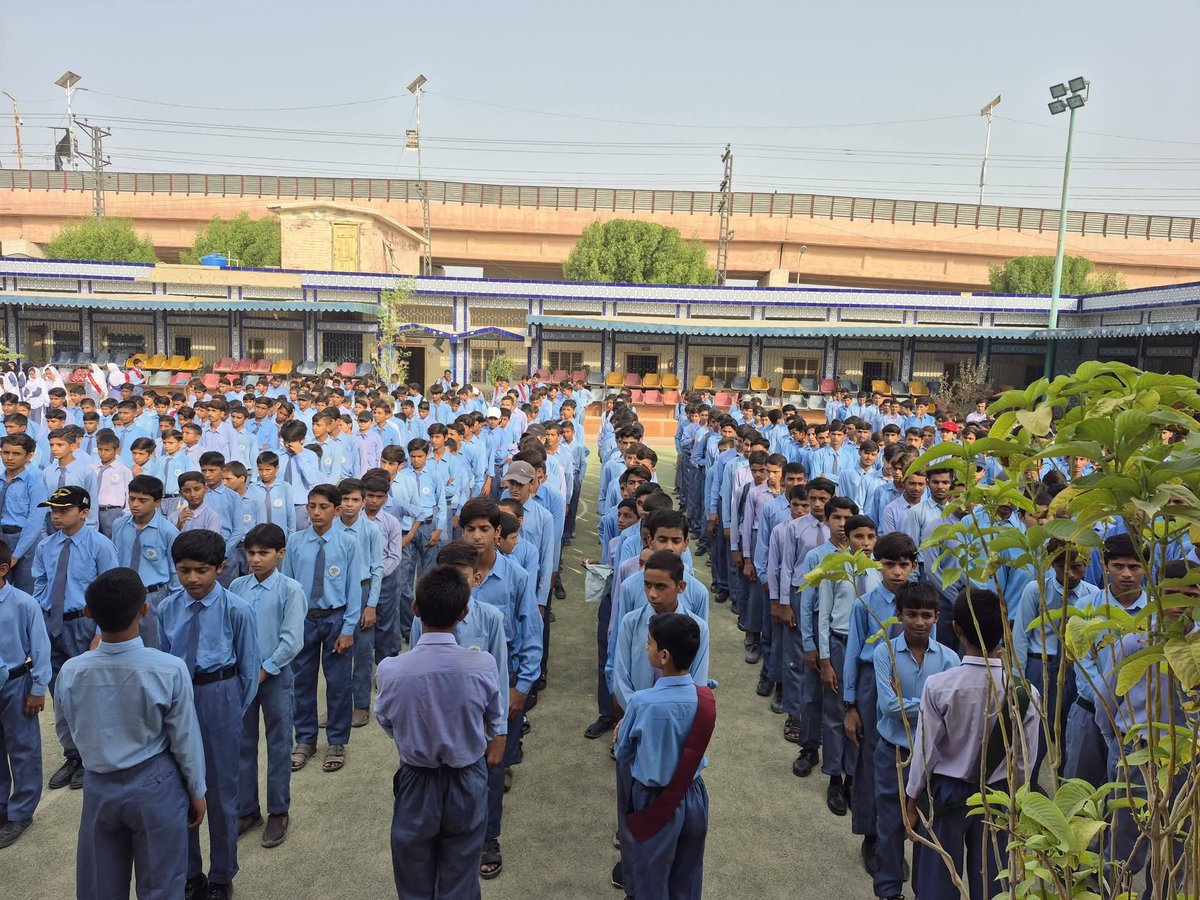 SELDGOS's tweet photo. Morning assembly at Government St. Theresa’s High School, District #Khairpur, highlighting students’ discipline, confidence, and active participation while fostering a positive learning environment.
#SELD #SindhSchoolsReimagined #Sindh #GovernmentOfSindh #MorningAssembly #SindhSchools
@sardarshah1 @BBhuttoZardari @MuradAliShahPPP @MinisterEduGos