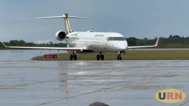 UGIndependent's tweet photo. Uganda Airlines makes historic first landing at Kabalega airport in Hoima

https://t.co/tCzooQZ9vq https://t.co/L8lOdyexJ0