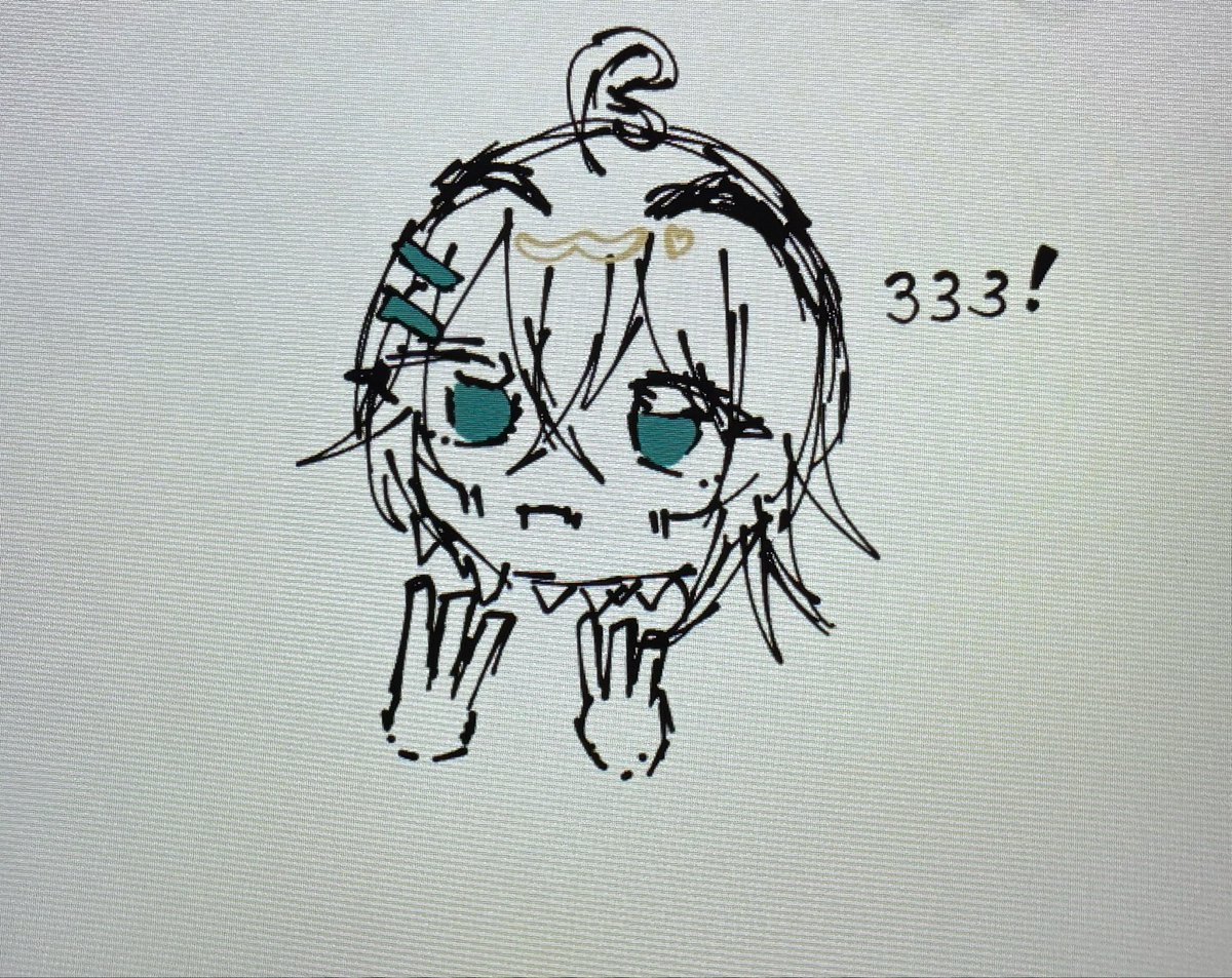 nuu1029's tweet photo. 勉強して休憩しようとタイマー止めたら3が沢山並んでて嬉しかったので🍑さん描きました https://t.co/MF0i0PcO1j