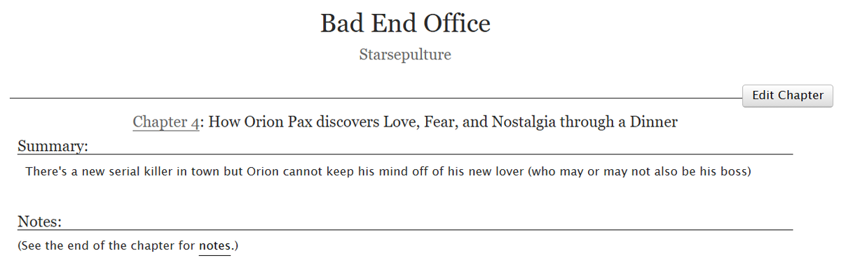 starsepulture's tweet photo. Bad End Office
🔞Explicit/Reader Discretion Advised (Whole fic)
Chap 4/8 - 10k (54k total)  
#allop #megop 

https://t.co/uNb7ywCV8P https://t.co/awYFpF728h
