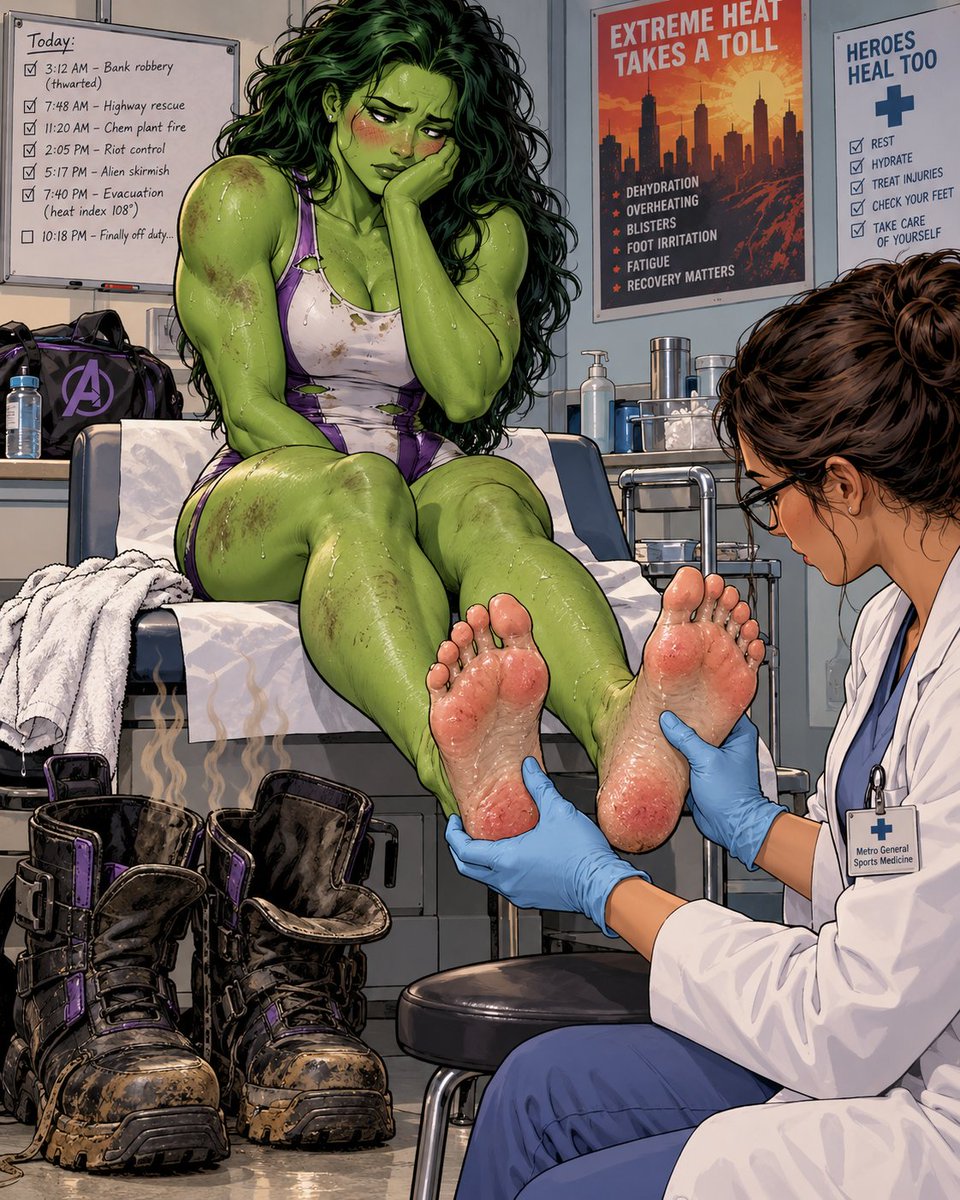 lantia16's tweet photo. Shehulk feet check ups https://t.co/DLa0iEF6tM