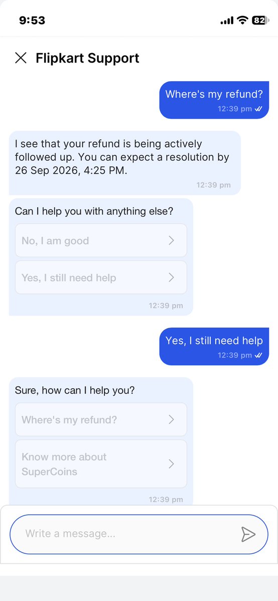 Beruza20's tweet photo. @flipkartsupport @Flipkart Exactly what I am trying to bring to light check the images it only provides generic response. https://t.co/TEWJyb2P2H