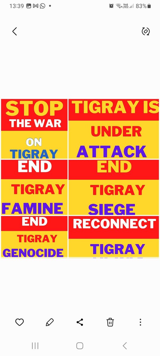 ShewitHzkias1's tweet photo. Day: 2154 #TigrayGenocide
Let's be the voice 4 z voiceless z people of Tigray #አዮና_አይንረብርብ
#PeaceForTheWorld‼️
#TigrayISCalling
#NeverGiveUp on #Tigray
#ድምጺውፁዕህዝቢይሰማዕ
#ጠመተናብህዝቢና
#SaveTigray
All eyes on Tigray ‼️
All eyes on Tigray ‼️ https://t.co/wacim9lthF