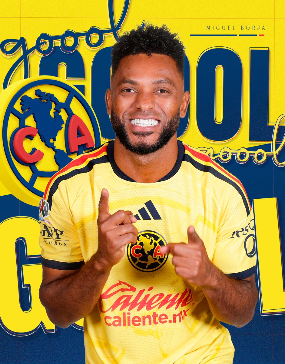 ClubAmerica's tweet photo. ¡GOOOOL DE MIGUEL BORJA!
¡GOOOOOOL DEL AMÉRICA! 🦅
⚽️ Necaxa 2 vs. 3 América https://t.co/I7SJYy1JBC