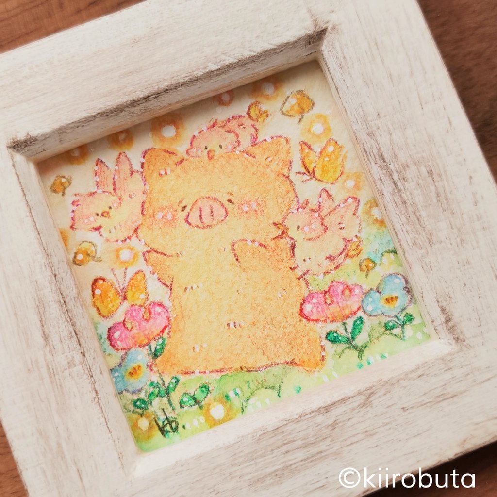 piggyellow's tweet photo. 2月の展示に出した子たち。このままお迎えなかったら、また何らかの展示に出せたらいいな。今年は制作があまりにも出来てないから、手元に全然原画がないです。 https://t.co/JPoi6XN6dd