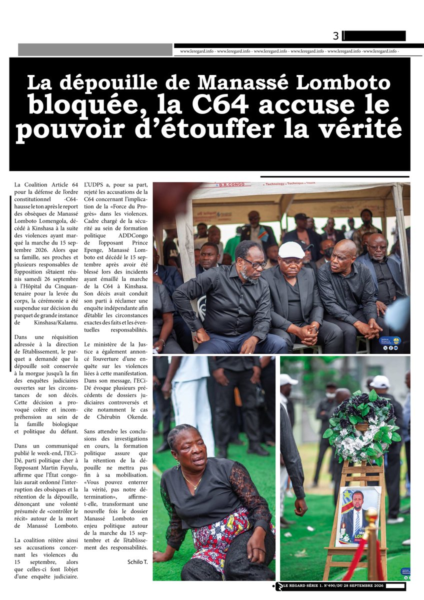 RdcRegard's tweet photo. Téléchargez la version pdf de l'édition LE REGARD de ce lundi en cliquant sur ce lien
https://t.co/U8czlvzCoA https://t.co/cp3MD8yjaC