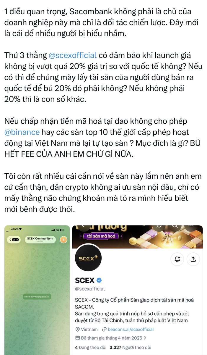KT_BTC's tweet photo. Đù phốt gì sàn #Scex đây ae?

Sau vụ hack Bitget quy đổi ra cũng ~10.000 tỷ Vnđ thì cộng đồng đề cập đến sàn nội liên tục mấy ngày nay.

Không biết sẽ thế nào trong time tới, vì ra mà không lường được rủi ro hack cũng rất dễ toác ae ạ. https://t.co/nk9alBfOA7