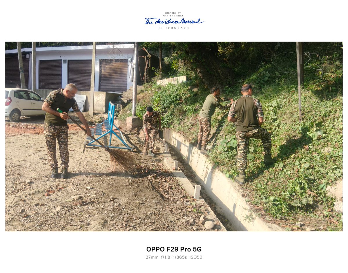 84BNCRPF's tweet photo. Under #SpecialCampaign6, E Coy, 84 Bn CRPF, conducted a cleanliness drive at Batote Camp area on 28 Sep 2026, promoting cleanliness, sanitation, and a clean and healthy environment. 🇮🇳

#SpecialCampaign6 #CRPF #SwachhBharat #CleanIndia https://t.co/CFr74vwILr