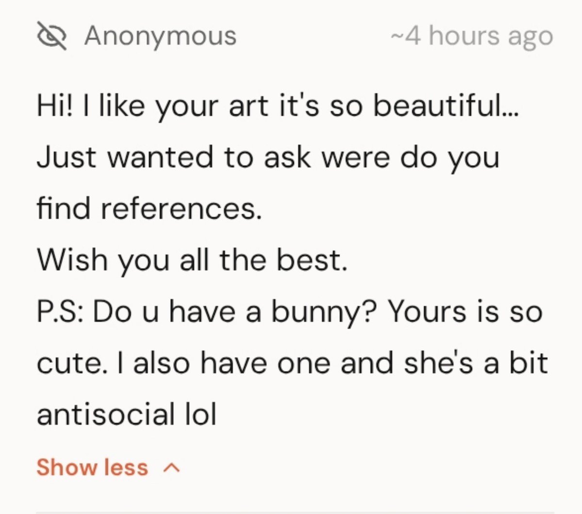 P1nkTanuki's tweet photo. Thank you<33
Tehehe anon poked me where it matters: bunnies
Well you mean references for the art I make? I make them all from 0, no references, just make up a position in my head and sketch it uo untill it looks right
And yeah I have 4 fat stupid pieces of shit <33 https://t.co/W2S7uZpb0g