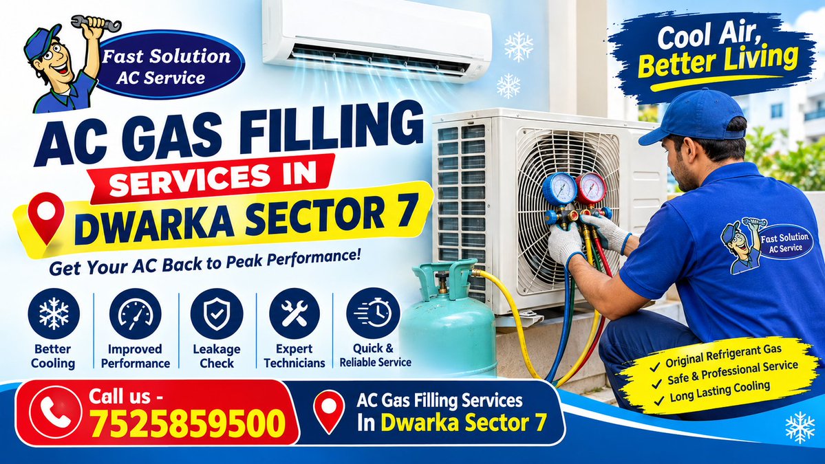 bestacrepair's tweet photo. โ๏ธ AC not cooling properly?
Get professional AC Gas Filling Services in Dwarka Sector 7 with convenient doorstep service.
๐ 7525859500
๐ https://t.co/GSXl6Lm0iH
#ACGasFilling #ACRepair #Dwarka #DwarkaSector7 #ACService #DelhiACRepair https://t.co/CHttJxqI6G
