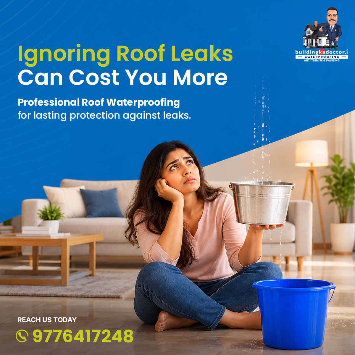 BuildingKDoctor's tweet photo. Don’t Ignore a #RoofLeak Until It Becomes a Bigger Problem.

Professional #roofwaterproofing helps protect your home from leaks, dampness and water-related damage—while supporting long-lasting #roofprotection.

Protect your roof. Protect your home
📞 9776417248

#BuildingKaDoctor https://t.co/q9qDDrWxSQ