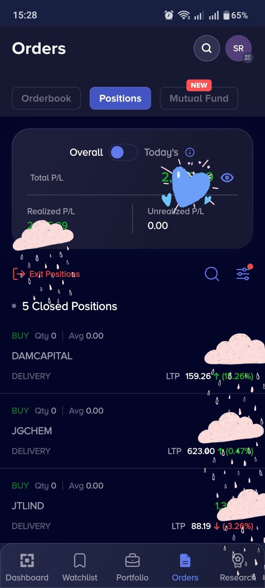 nightMare_Tn's tweet photo. #Intraday
#Jgchem - 3R
#Symbiotec - 4R
#Damcap - 7R
#Skyways - -1 Sl
#JtlInd - 2R https://t.co/mc0gvoJmVm