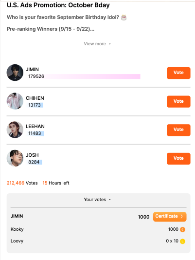 kooky__official's tweet photo. @voteforpjm2 @jiminvotingteam @ChihenGlobal @ChihenVoting @SB19CG @BND_GL0BAL @bndvoting_team ~ X POLL BONUS GRANTED ~
🚨 1 DAY LEFT 🚨
🔗 https://t.co/sntDqjaxTt
Winner of this poll gets 1,000 bonus votes
#BTS #JIMIN #방탄소년단 #지민
#AHOF #CHIHEN #아홉 #즈언
#SB19 #JOSH #에스비나인틴 #조쉬
#BOYNEXTDOOR #LEEHAN #보이넥스트도어 #이한 https://t.co/iI7GGbyobY