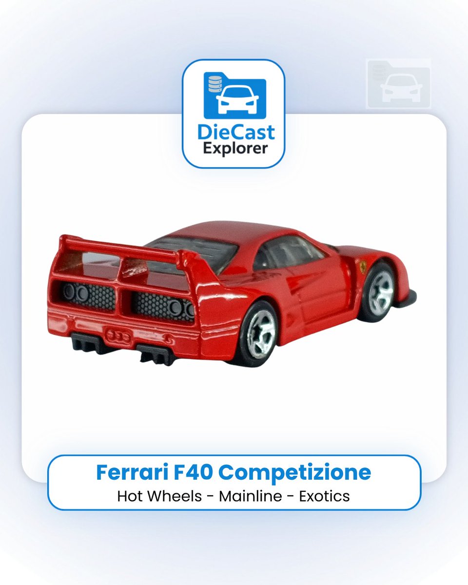 edwarreed53983's tweet photo. Hot Wheels Mainline 2025 Exotics: Ferrari F40 Competizione https://t.co/ZJJknahmBm