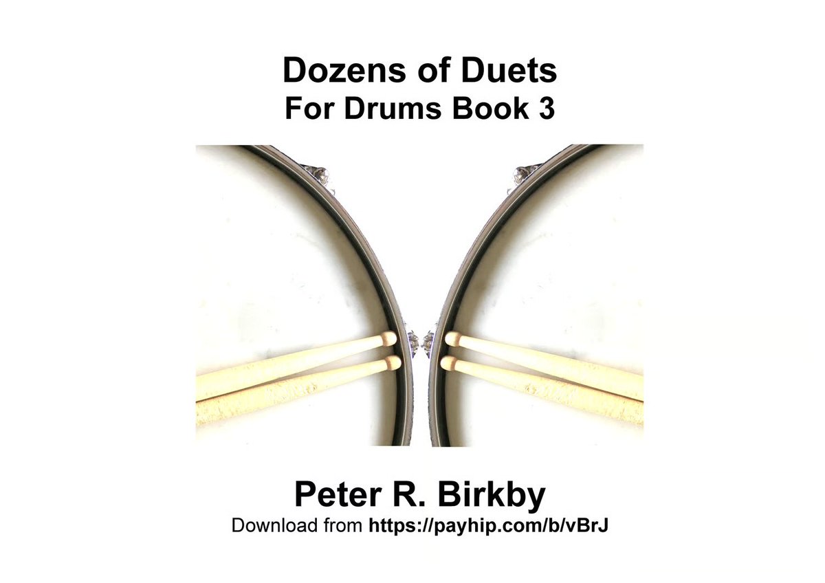 prbpnews's tweet photo. Dozens of Duets for Drums Book 3 https://t.co/2M9ddo4VP5
Includes a number of styles of notation to prepare the student for the different ways that percussion music is presented in sheet music.
#drum #snare #tomtom #djembe @payhip https://t.co/e8ML14HM82