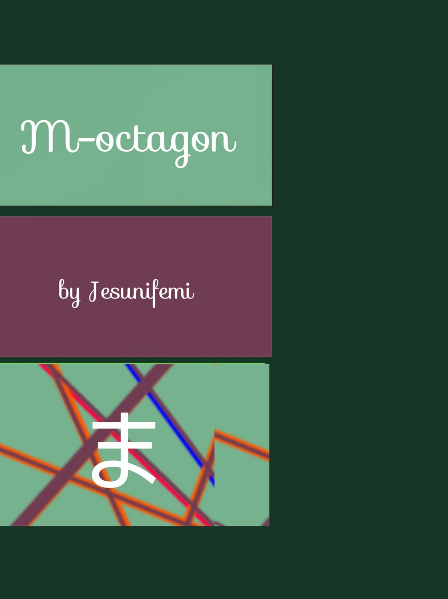 jesunifemiolat's tweet photo. Just created the M-octagon 

The octagon has a star, a pentagon, a square, 4 smaller squares, two circles, a diamond and many triangles. https://t.co/rk3jjVGaKj