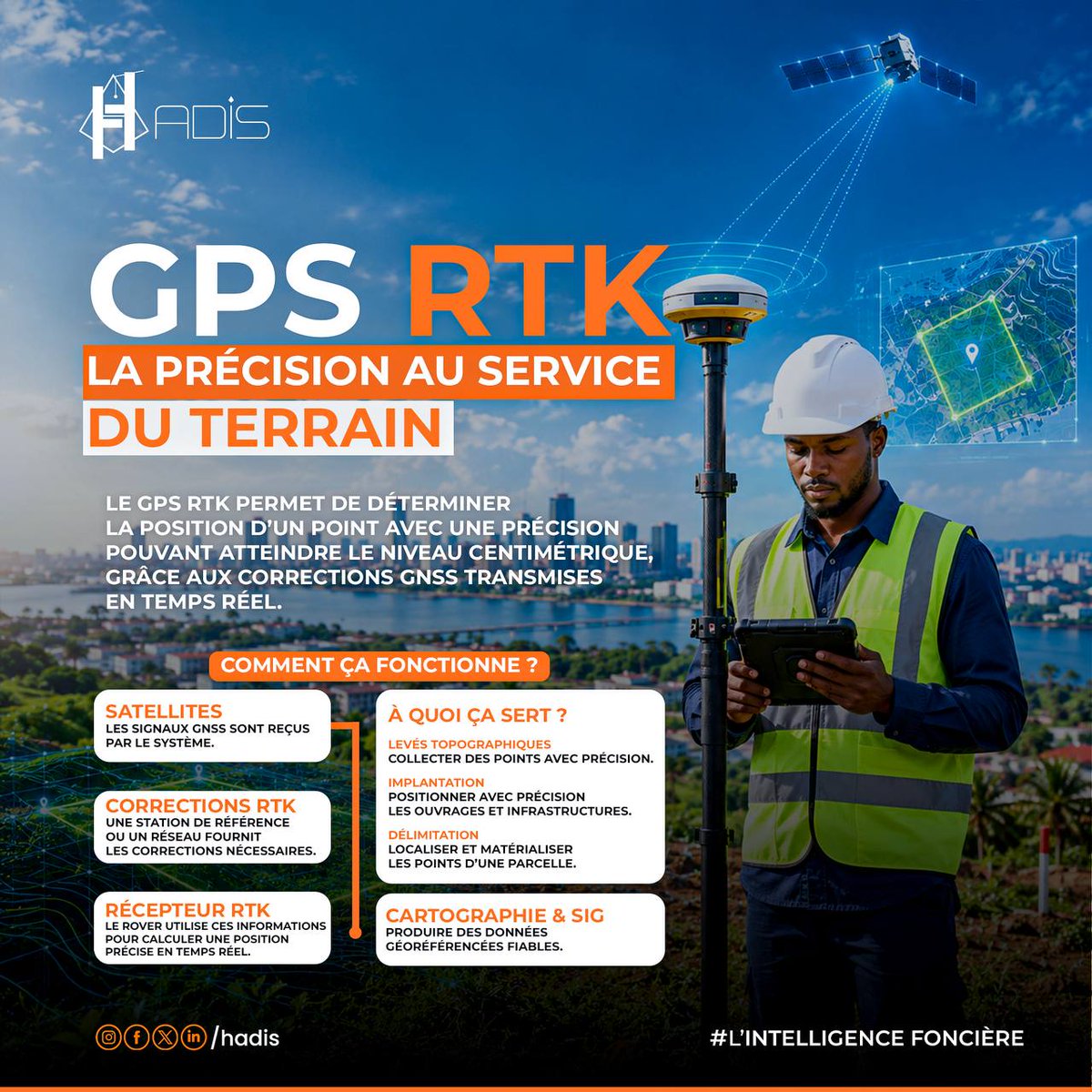 hadiscorporate's tweet photo. Le GPS RTK (Real Time Kinematic)
https://t.co/ZpWkY8Zce5
#Hadis #Intelligencefoncière #Géomètre #Topographie #Géomatique #Foncier #Cadastre #Cartographie #SIG #BTP #Terrain #Construction https://t.co/wQ06vT4dtr
