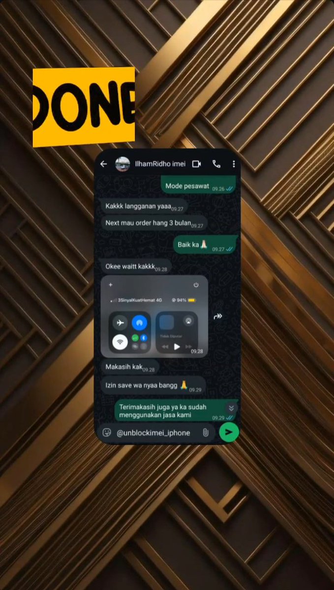 Storeiphone_'s tweet photo. OPEN JASA UNBLOCK UNLOCK UNBLOK IMEI IPHONE/ANDROID❗️
Masalah:📞 https://t.co/vnFg2GHfMe
❕Icloud Terkunci,Lupa Sandi,Tidak Ada Layanan,Sim Lock,Hp Inter,Tidak Ada Jaringan DLL
Paket IMEI:
❕Paket 3 Bulan,Tri/Smartfren/XL/Im3 Indosat/Telkomsel Only
❕Permanen Beacukai/Kemenprin https://t.co/b1PqblGuCK