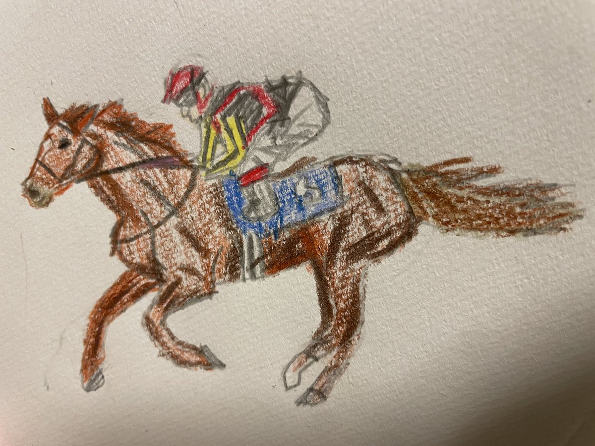nicebuncyan's tweet photo. 息子（10歳）が #オルフェーヴル 描いてくれた🥰 https://t.co/AxHepTBBMa