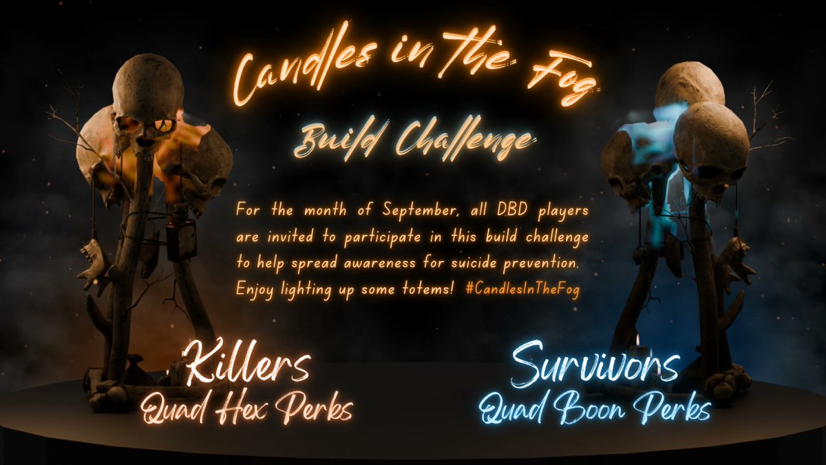 lamundkannaj's tweet photo. since this is still September, i still wanna support this campaign the wholesome side of DBD community is doing to fundraise in support of International Association for Suicide Prevention!

hence, today's DBD Monday will be another Quad Boon Perk challenge for me! https://t.co/0d5tGHj7vO