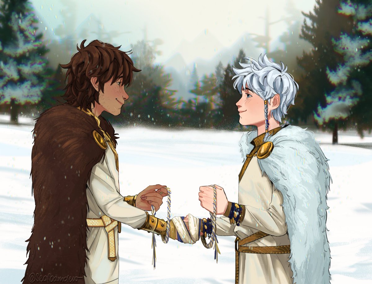 seafoamdew's tweet photo. Handfasting 🤝❤️

#hijack #frostcup #httyd #rotg https://t.co/j92jNCNzKz