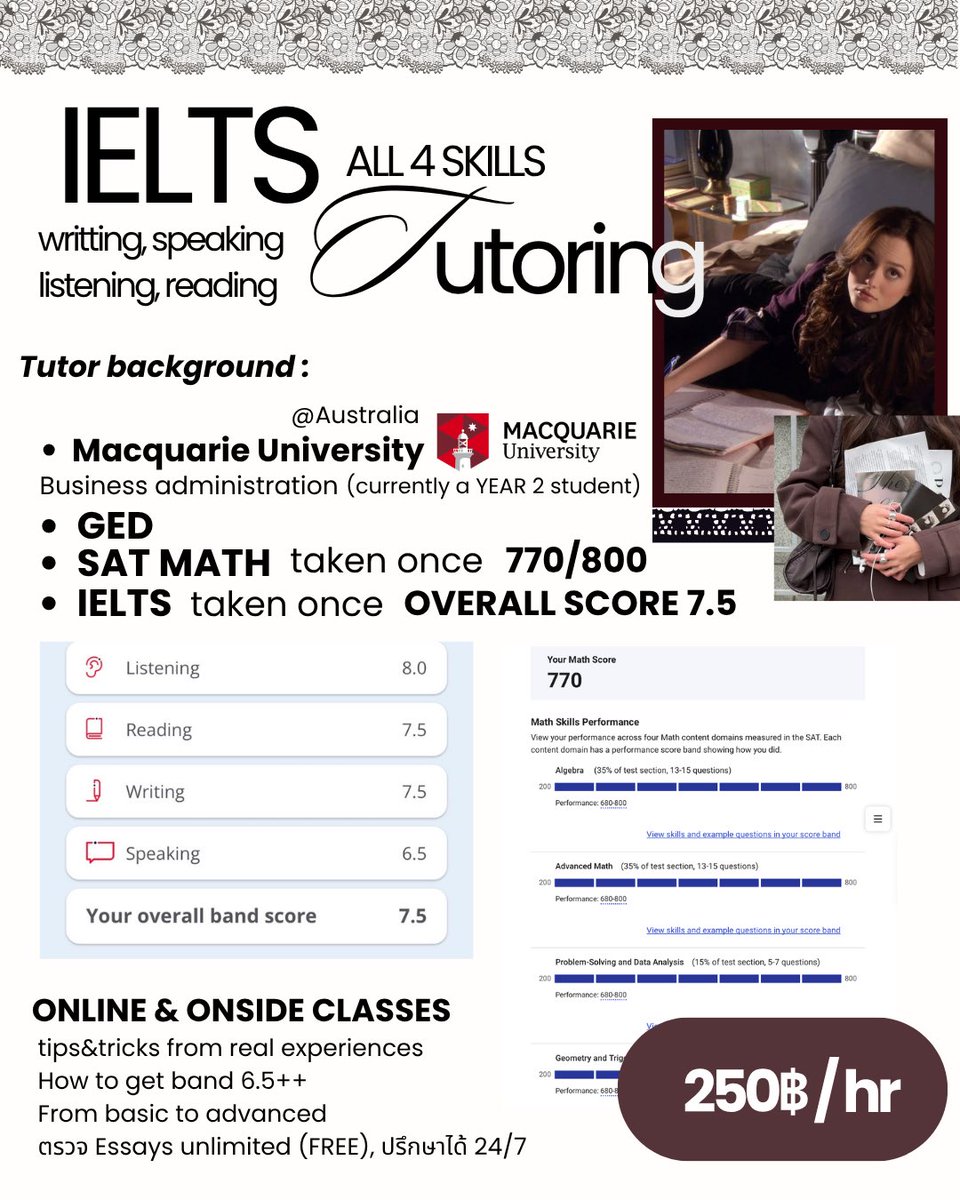 preludeyay's tweet photo. รับสอน IELTS 4 Skills (online/onsite) !!
- ตะลุยโจทย์ • เทคนิค • Tricks 
- how to get band 6.5++ 

More info dm 🙋🏻‍♀️
Price : 250 / hour 

#ติวIelts #เรียนielts #สอนIelts #dek70 #IELTS #สอบielts #ภาษาอังกฤษ #dek71 #รับสอนielts https://t.co/3DvAOkM399
