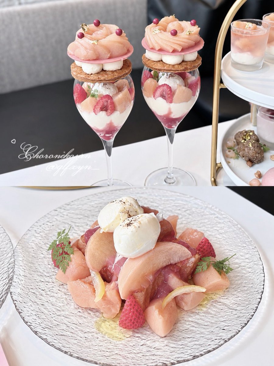 qlfxyn's tweet photo. 📍 Mercer Brunch Ginza Terrace 

6500円でフレンチトーストとパフェ付きの盛り盛りアフヌン🍑🤍⸝⸝꙳マーサーブランチのフレンチトーストが１番美味しい🫪 https://t.co/1sAZW0Paky