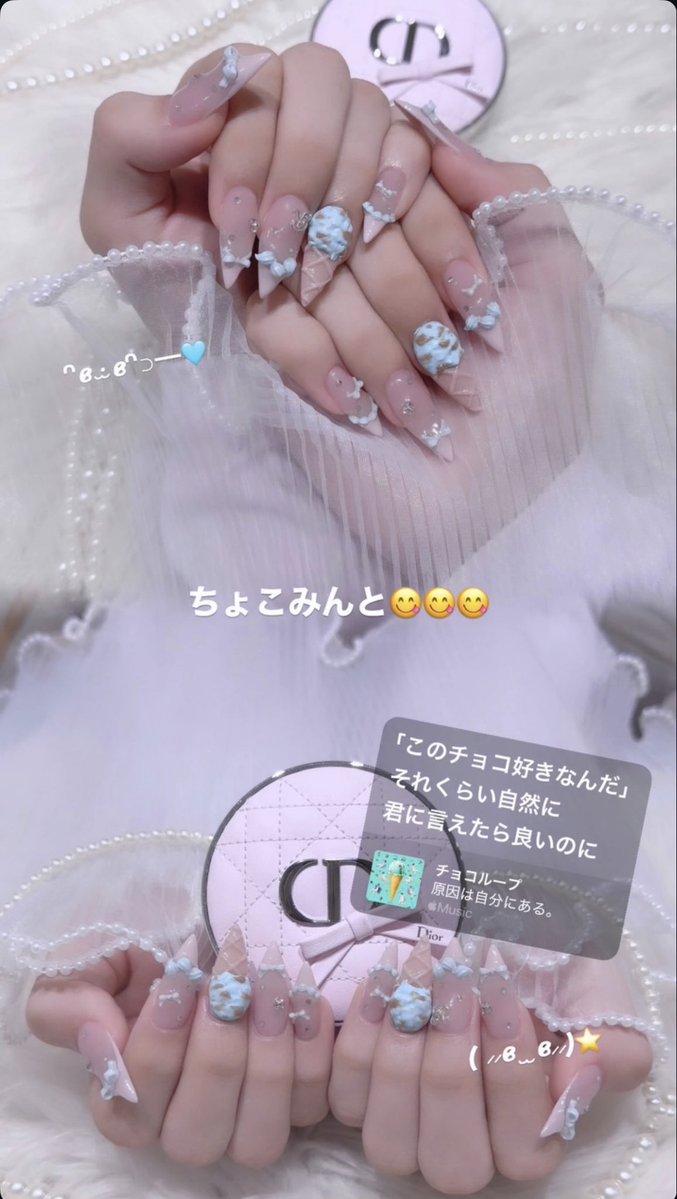 cha___ha's tweet photo. 我ながら天才だと思ったこのネイル自慢させて https://t.co/jnkLunYuov