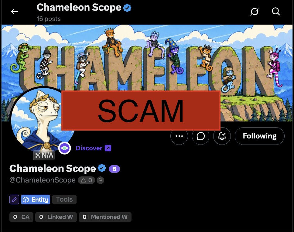 M_Makarov_V's tweet photo. guys, block these scammers @ridark_eth and @shmidtqq and never let yourself to fi(u)nd them again

1. they created @ChameleonScope project (this is a tool for trading memes/NFTs. etc) 
2. after that they launched a CHAM token (CA: 0xb58a973b74c4f53dd3de6fe7c3ed1fe38a28cf95) 
(there was already a red flag⛳️🔴 - they launched a token but announced it only 1 hour later on their X)
3. devs dumped 91% of their tokens pretty fast, then totally rugged

pure scam! but at first glance devs looked good, X score and subscribers inspired trust...

dont never ever fall for this shit again and avoid those fvcking scammers