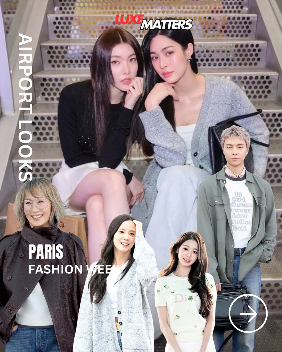 luxemattersth's tweet photo. ส่องลุคเหล่าดาราที่เข้าเตรียมเข้าร่วมชม Paris Fashion Week SS27 ไปพร้อมกันอีกครั้ง!

#Linglingkwong‌ 
#OrmKornnaphat‌ 
#DIOR
#ACNESTUDIOS
#PFW
#LUXEMATTERS 
#LUXEMATTERSTHAILAND

https://t.co/uCAeIhypyL https://t.co/ZOPuJtoGWx