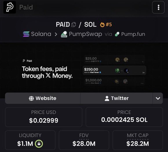 hailey_cryptoo's tweet photo. I was one of the first to call $paid at a $111k mc.

i feel fucking incredible. i can't deny that this has been one of my best alpha calls of the year so far.

i understood the narrative and saw the potential from the very beginning, which is why i decided to call it.

my profit is now over $582,672. to some, it'll look like luck. to me, it's just another day of making money.

i still don't understand how people aren't following me and joining my community 😭