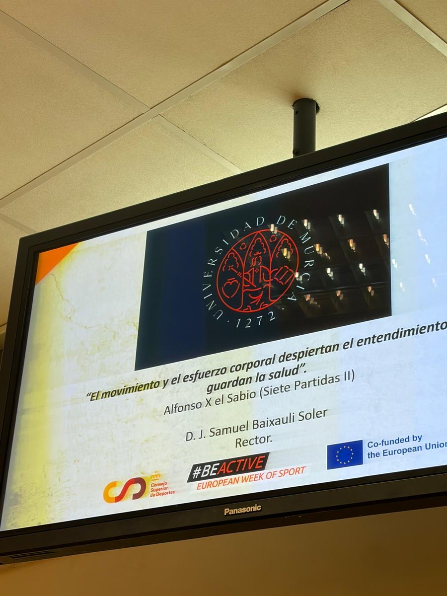samuelrectorumu's tweet photo. ¡Nos unimos a la #SemanaEuropeadelDeporte 2026!  La semana pasada firmamos con el Consejo Superior de Deportes
 nuestro compromiso para combatir el sedentarismo y promover la salud física y mental.
Del 23 al 30 de sep toda Europa se mueve! para la BeActive Night. 🏃‍♂️💨 #BeActive https://t.co/I6r7uBc8zK
