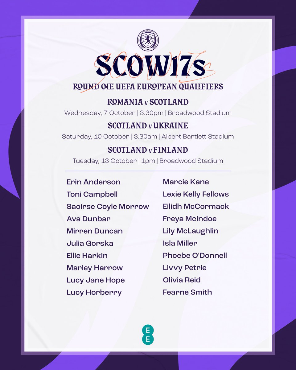 ScotlandNT's tweet photo. The Scotland Women's Under-17s and Under-19s squads have been named for our October matches.

➡️ Read more: https://t.co/92a5NCIZrj

#SCOW17s | #SCOW19s | #YoungTeam https://t.co/o31EeYj1KR