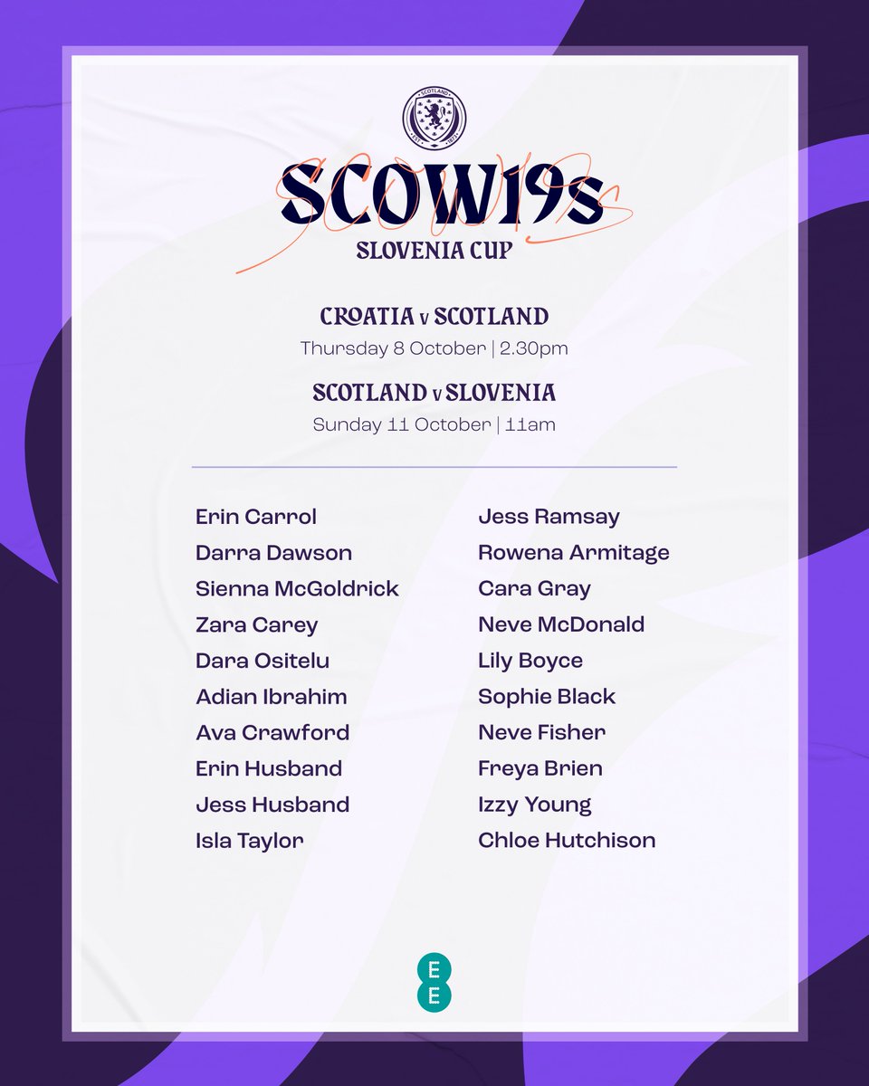 ScotlandNT's tweet photo. The Scotland Women's Under-17s and Under-19s squads have been named for our October matches.

➡️ Read more: https://t.co/92a5NCIZrj

#SCOW17s | #SCOW19s | #YoungTeam https://t.co/o31EeYj1KR