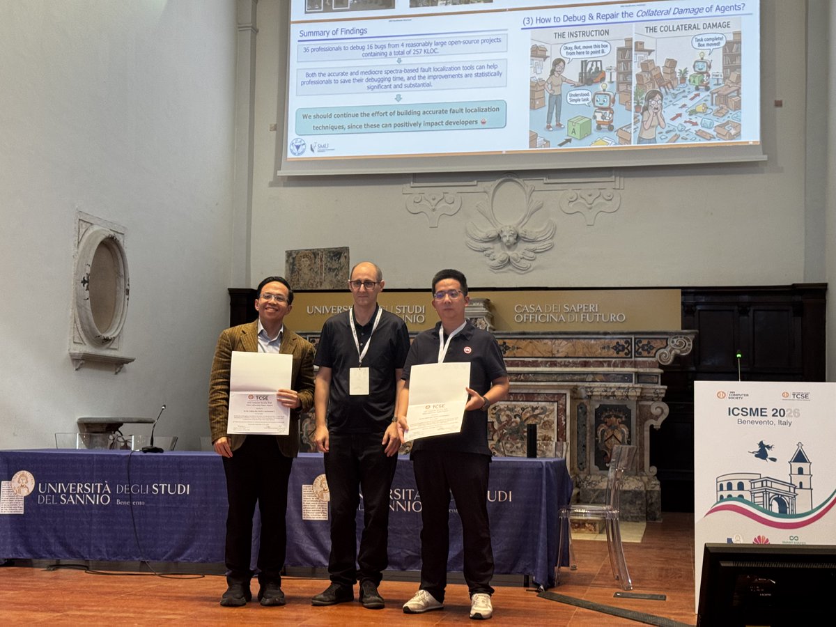 IEEEICSME's tweet photo. And that’s a wrap on ICSME 2026 in Benevento! 🎉🇮🇹

Huge thanks to our General Chair Massimiliano Di Penta, Track Chairs, organizing committee, sponsors, and every single attendee who brought the energy, passion, and brilliance all week long.  ✨🚀 - Part 2 https://t.co/FoN7f2a009