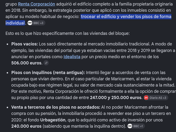 mitacoPerez's tweet photo. @canalletas @nurygglez @Villamar2018 @sanchezcastejon No. Renta Corporacion compro todo el edificio y lo troceo vendiendo cada piso segun su condicion. Urbagestion compro el piso mas barato por el riesgo que conlleva tener un inquilino vulnerable con renta antigua. https://t.co/BLYSiAlVZ9